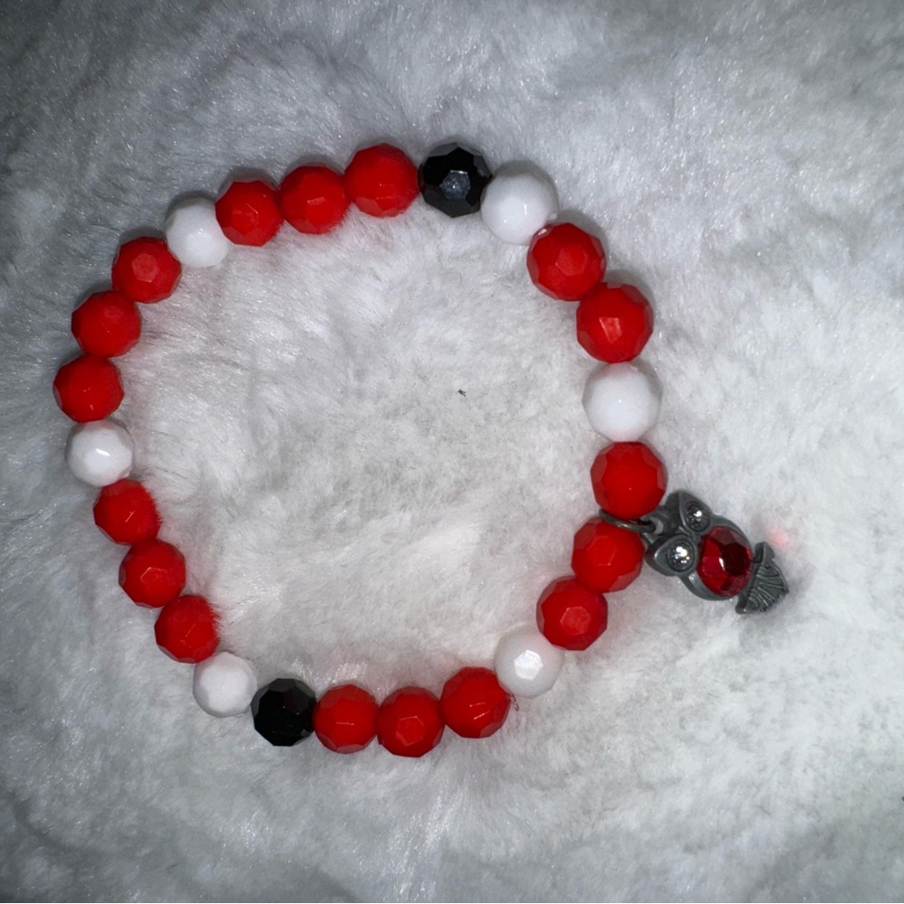 Orange/owl bracelet
